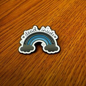 Women’s Jewelry Fashion ‘Dead Inside’ Dark Rainbow Enamel Pin Brooch